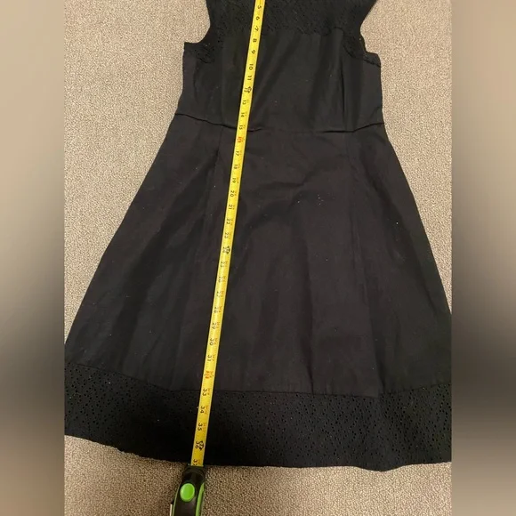 Hatley Elegant Black Sleeveless Dress with eyelet border - Picture 7 of 8